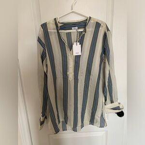 NWT Vince Cotton & Silk Top